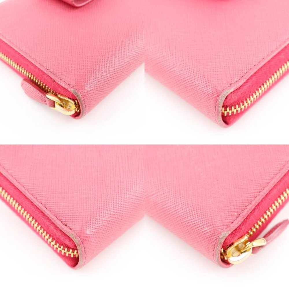 Prada Ribbon 1 Ml506 Saffiano Peonia Pink Long Wallet - Picture 4 of 10